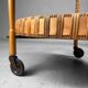 Mid-century wooden bar trolley