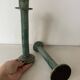 Set de 2 bougeoirs vert foncé, céramique émaillée