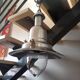 Lustre industriel vintage italien uccello fisherman