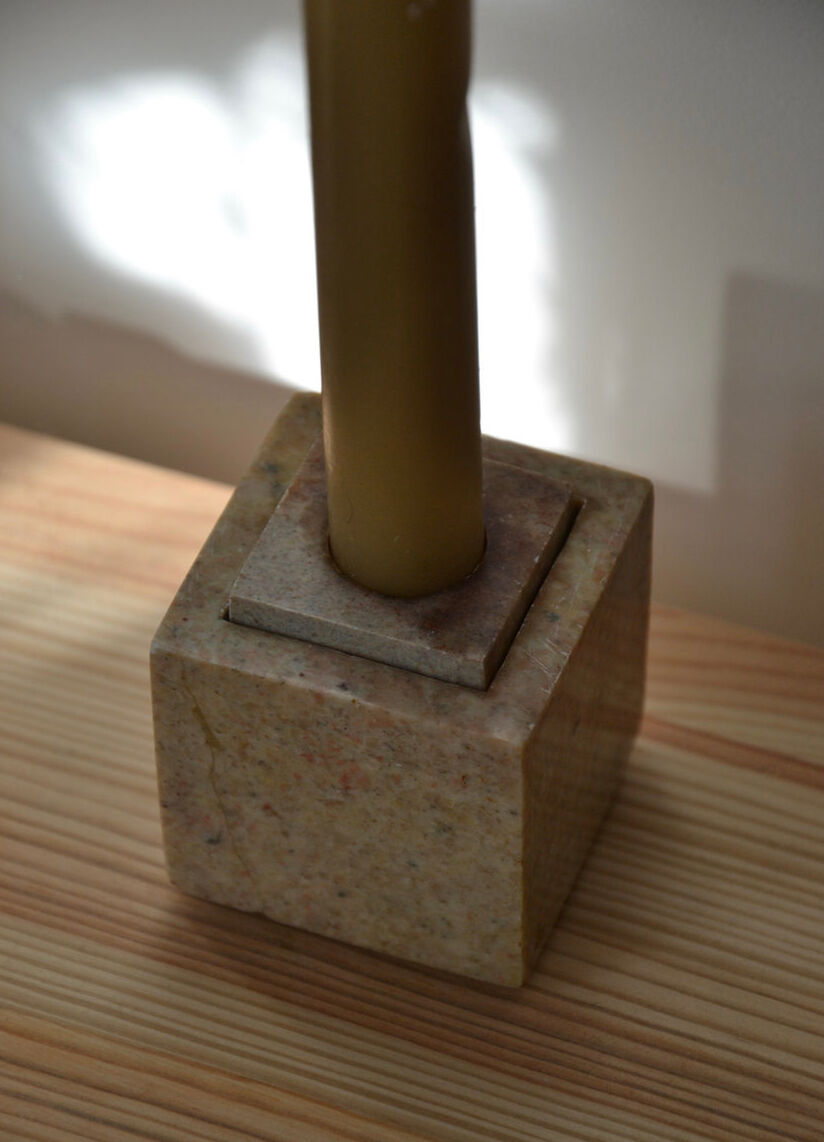 Vintage marble candle holder