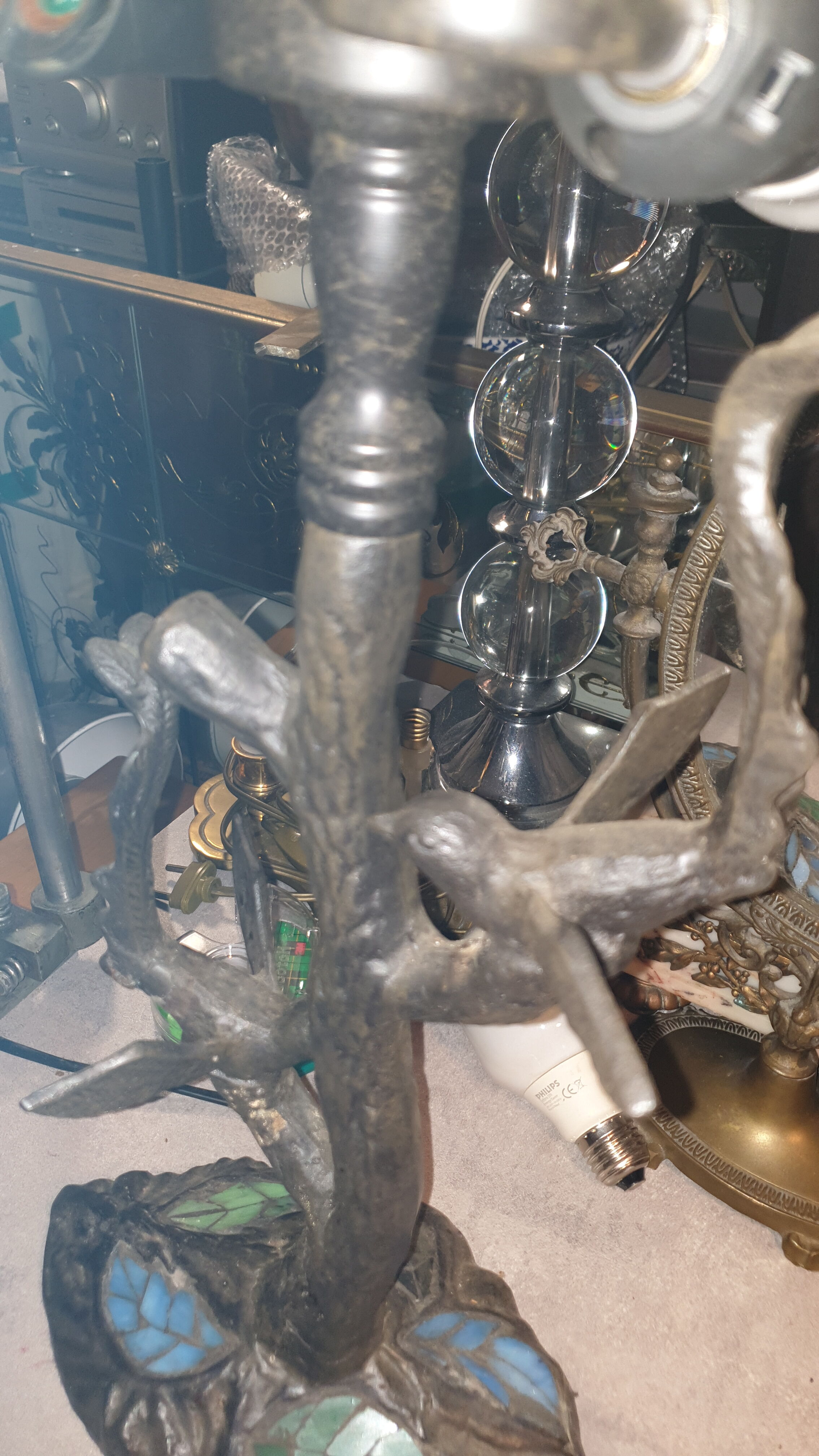 Stained glass lamp floral