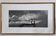 Vintage black and white photo of dunes from the 70s, framed 49 x 29 cm in a gold frame.