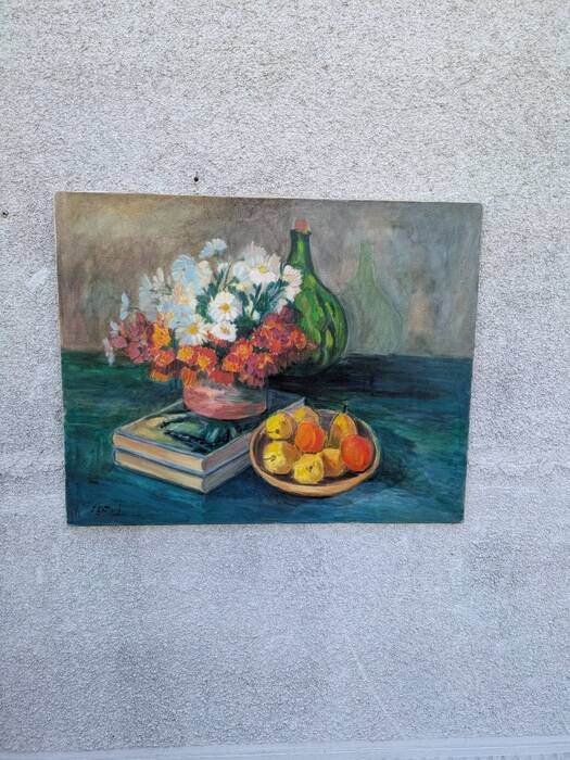 Oil on canvas, still life