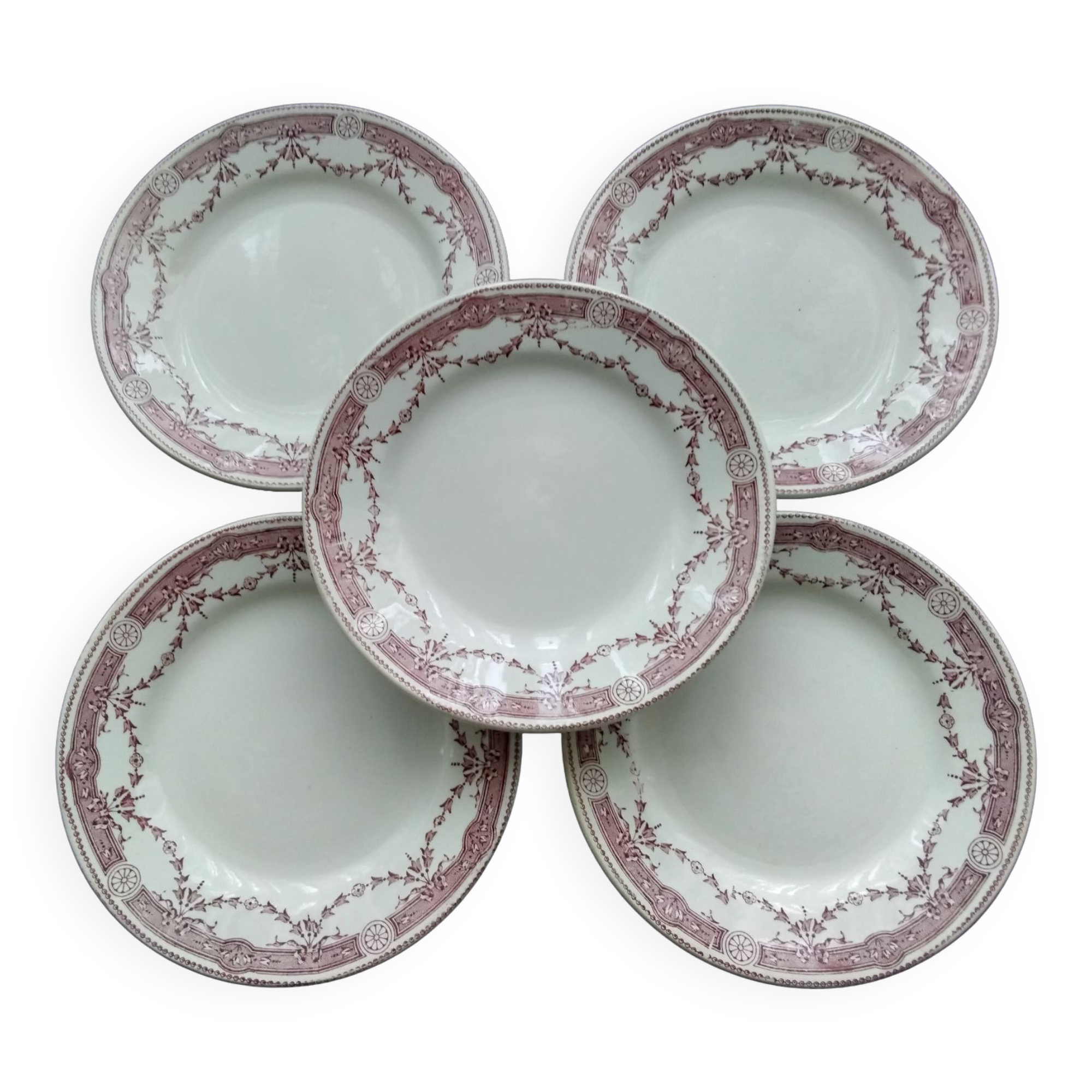 5 dessert plates Hamage Moulin des Loups Provence model