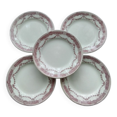 5 dessert plates Hamage Moulin des Loups Provence model