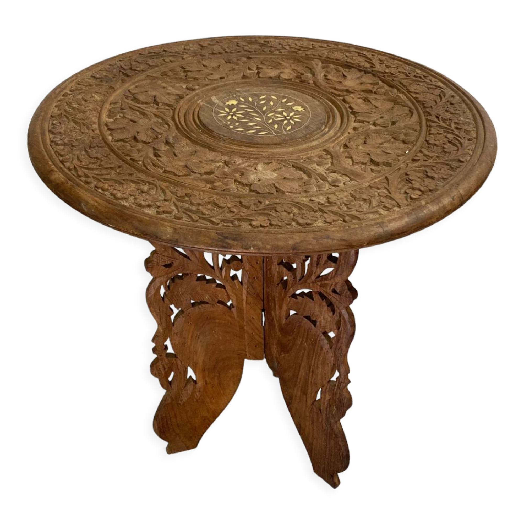 Anglo-Indian carved side table