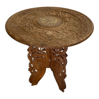 Anglo-Indian carved side table