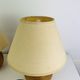 Paire de lampes boules en bois, années 80
