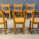 Set of 6 Spanish rustic dining chairs, 1960s