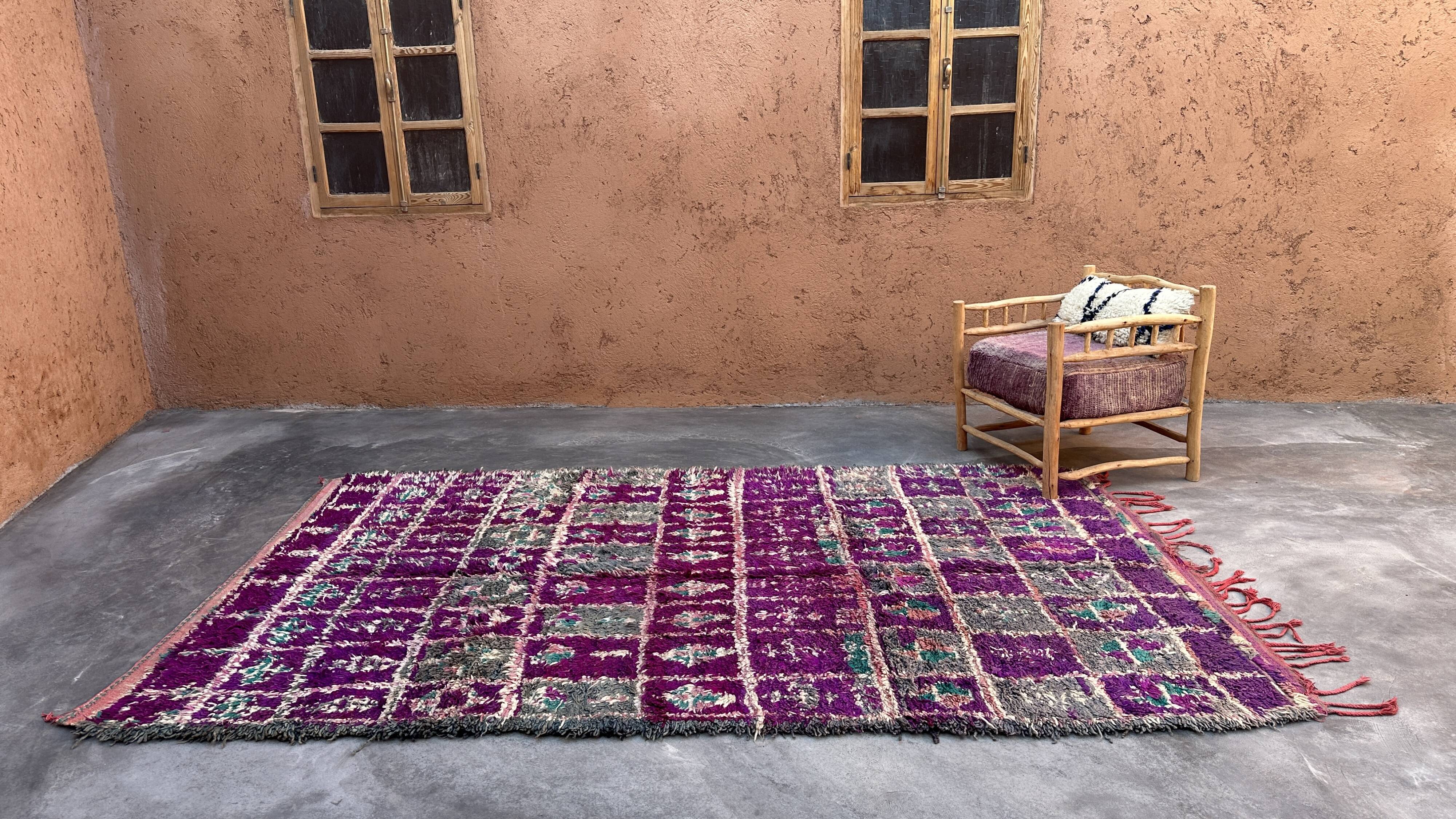 Moroccan Talsint purple rug - 193 x 324 cm