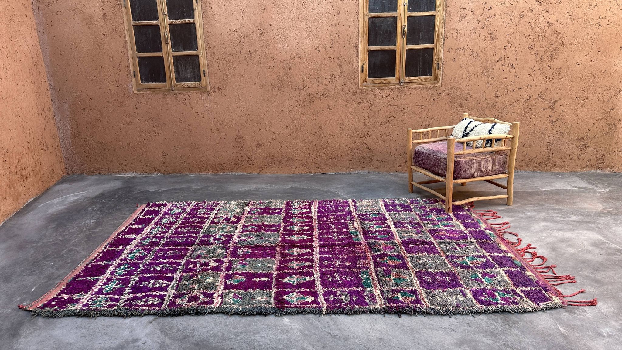 Moroccan Talsint purple rug - 193 x 324 cm