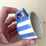 Set of 3 FOX TROTT coffee cups from Sarreguemines, 1930s, Art Deco service.