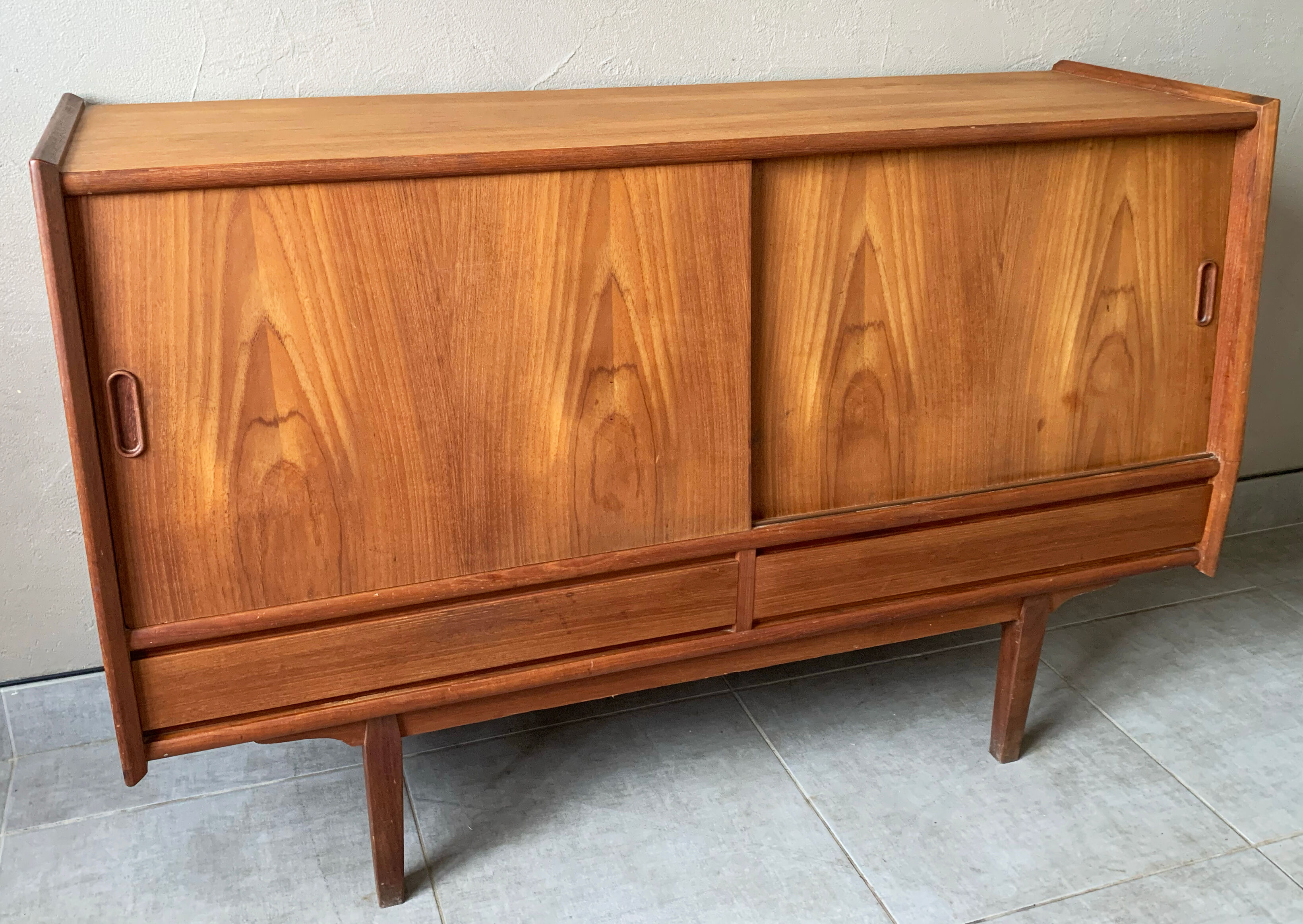 Danish vintage teak enfilade, 60s