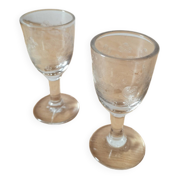 Set of 2 liqueur glasses