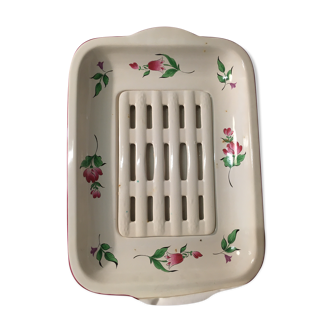 Lunéville earthenware asparagus dish