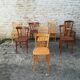 Set of 8 mismatched bistro chairs