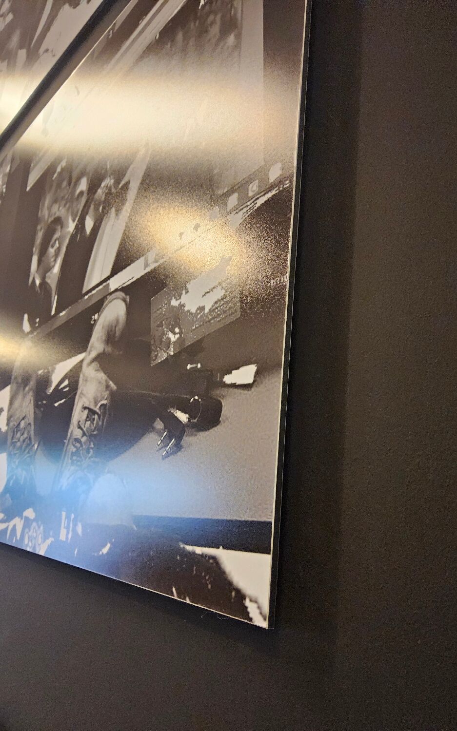 large black and white artworks / photo collage (160x50) ghost