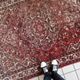 Handmade vintage Persian Malayer rug 144cm x 197cm 1960s - 1C1173