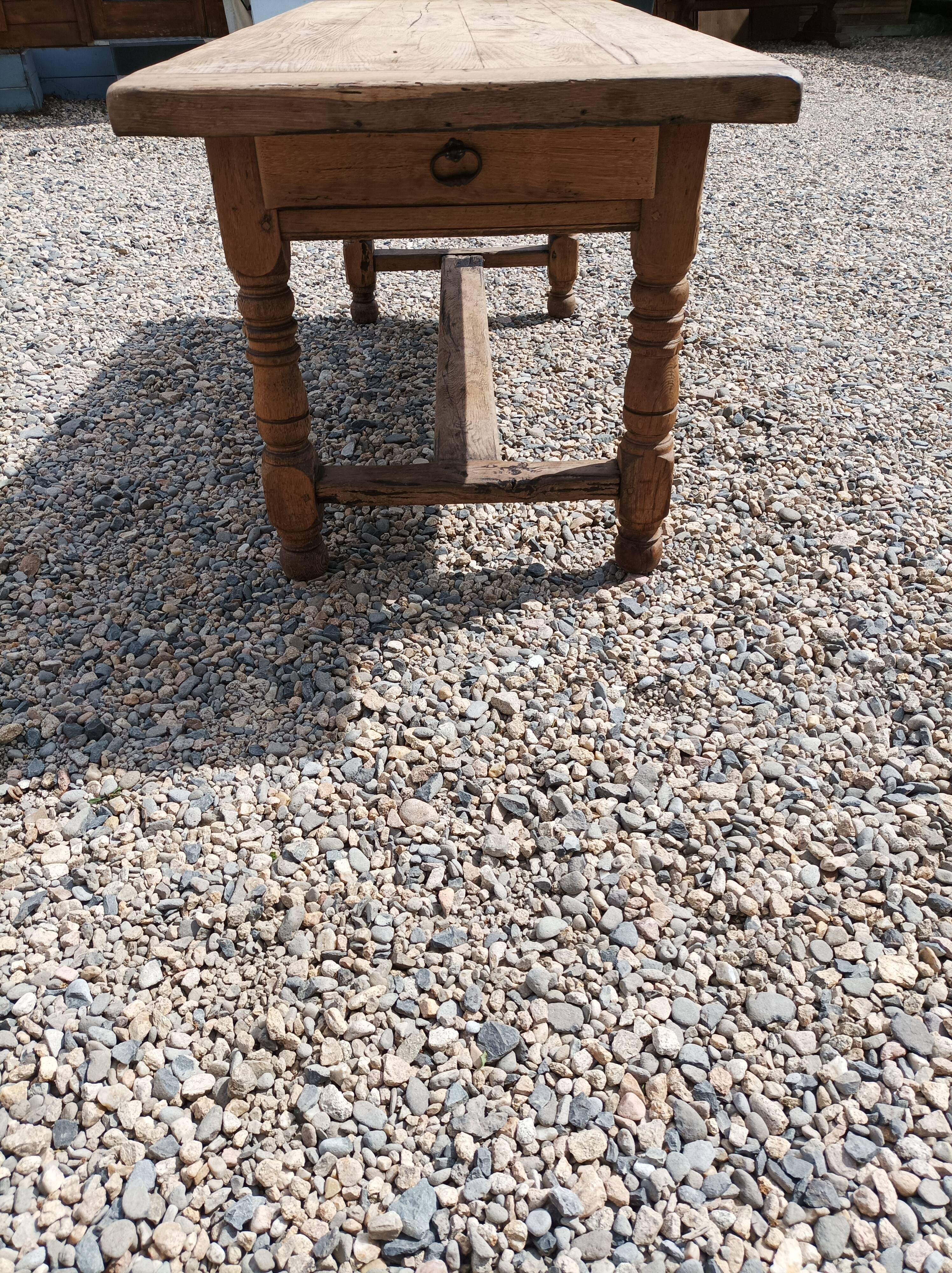 solid oak farmhouse table