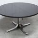 Round table rises and lowers Osvaldo Borsani black and chrome with extension