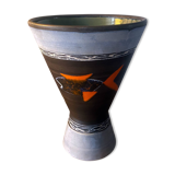 Diabolo vase Auguste Lucchesi dit luc (born in 1913) Vallauris