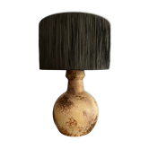 Lampe en grès et raphia