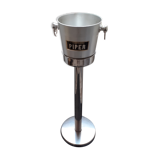 Chrome ice bucket holder.