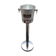 Chrome ice bucket holder.