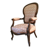 Fauteuil Louis Philippe d'époque entièrement rénové