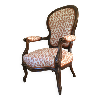 Louis Philippe armchair from the period, fully restored.