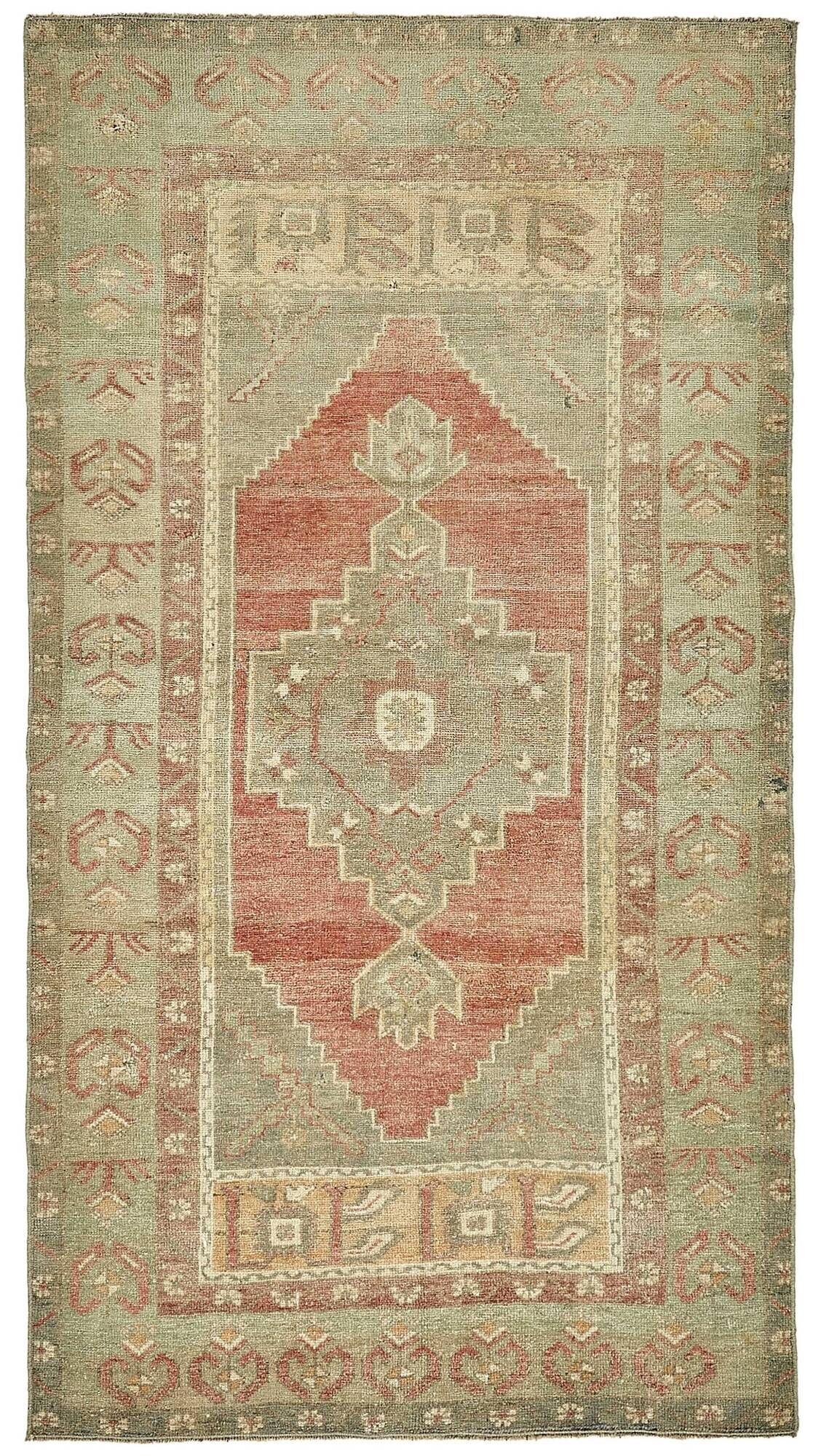 Turkish Vintage Anatolian Rug 106 cm x 193 cm