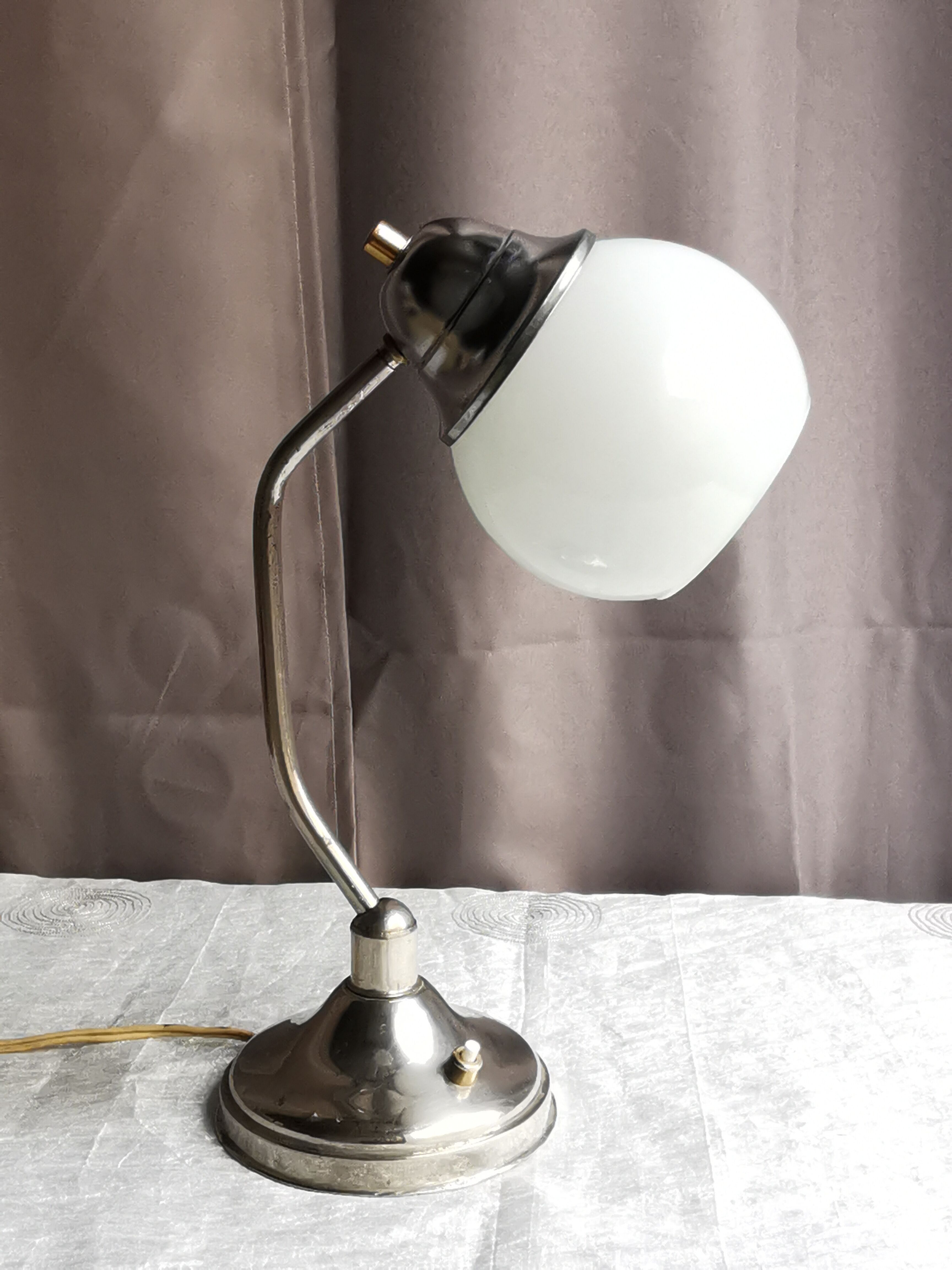 Lampe articulée en metal chromé