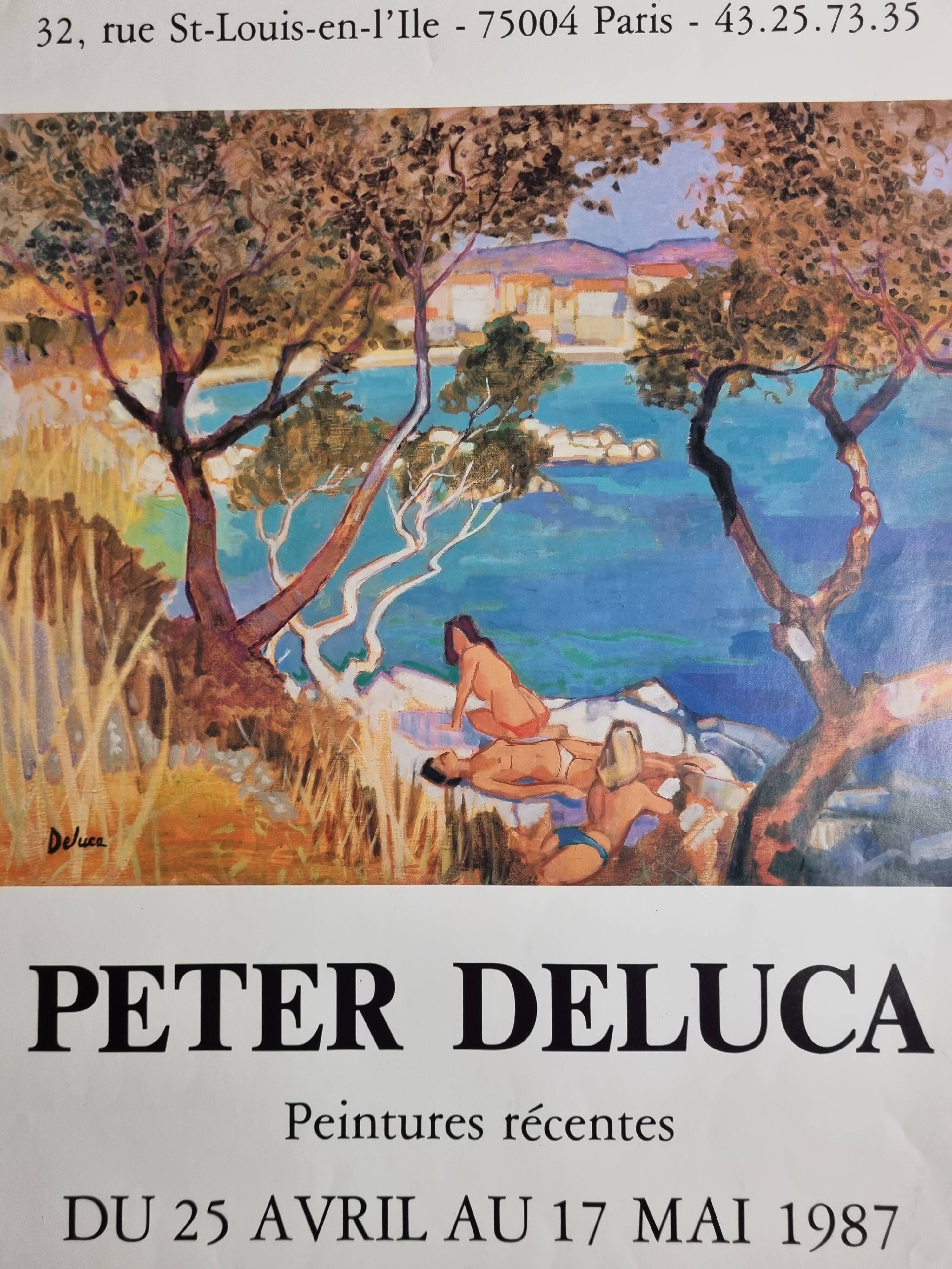 Exhibition poster, Deluca, 1987, 63 x 44 cm