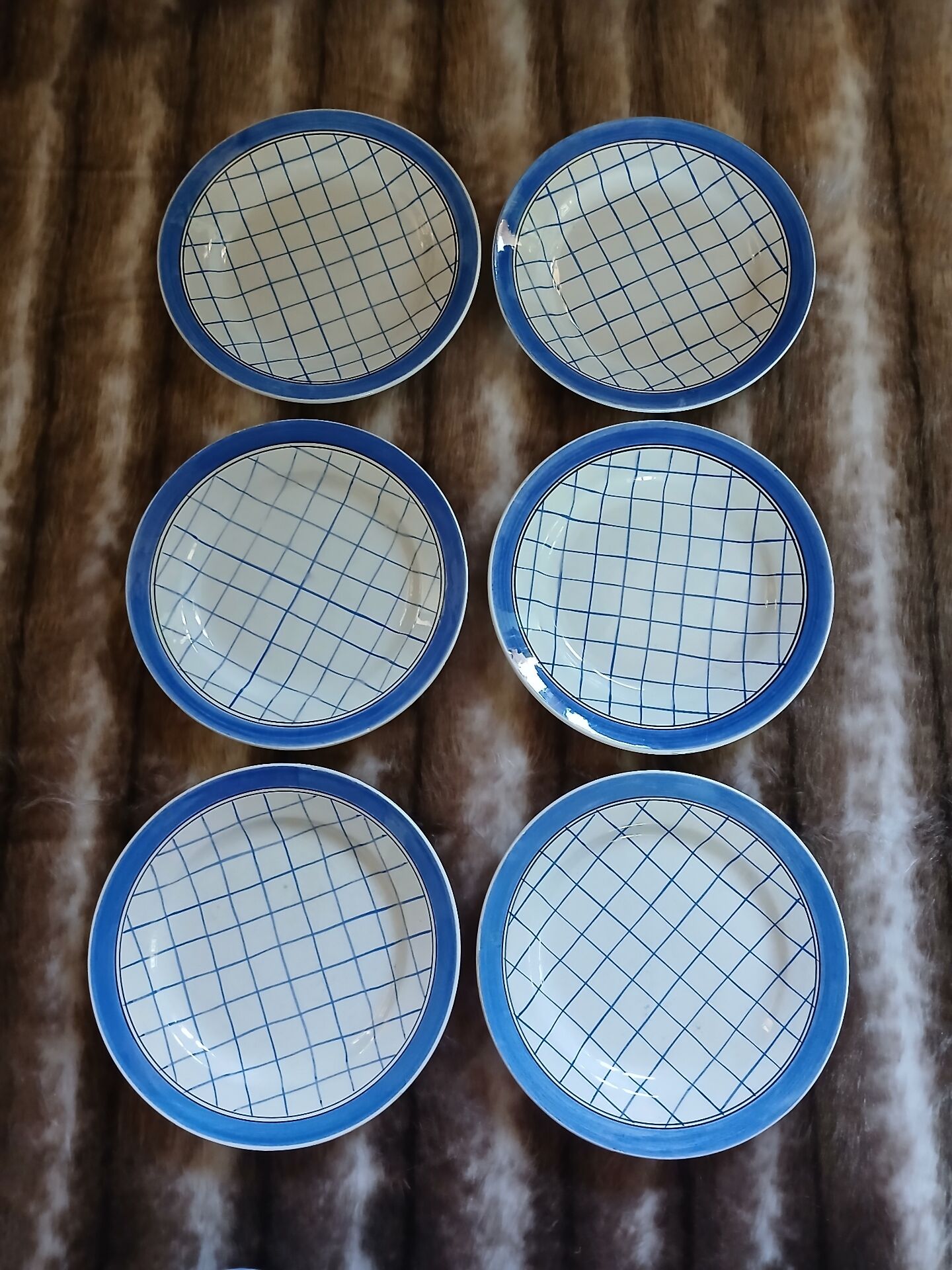 6 assiettes plates anciennes "Michel " de Gien