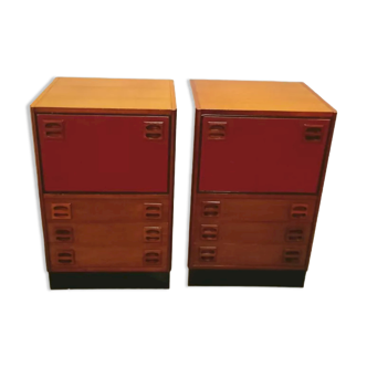 Danish Bedside Tables, 1960s, Set of 2