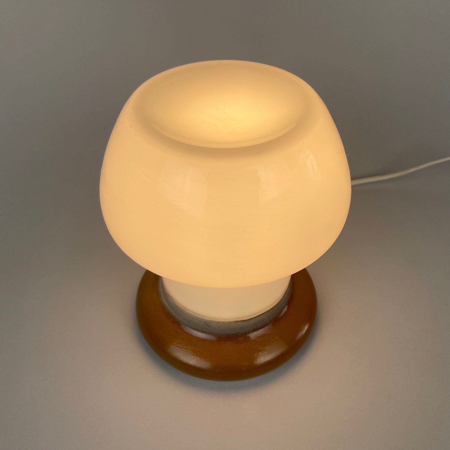 Vintage Glass and Ceramic Table Lamp by Ivan Jakeš, 1960's