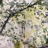 Aquarelle de paysage vintage