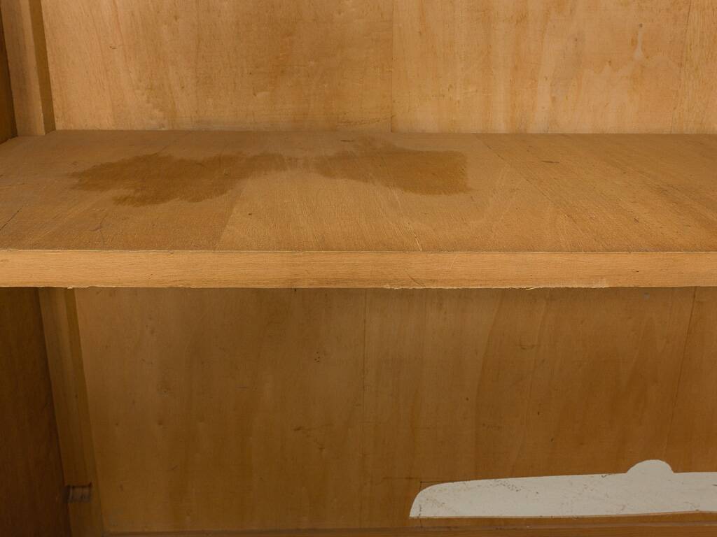 Vintage curtain furniture in light oak