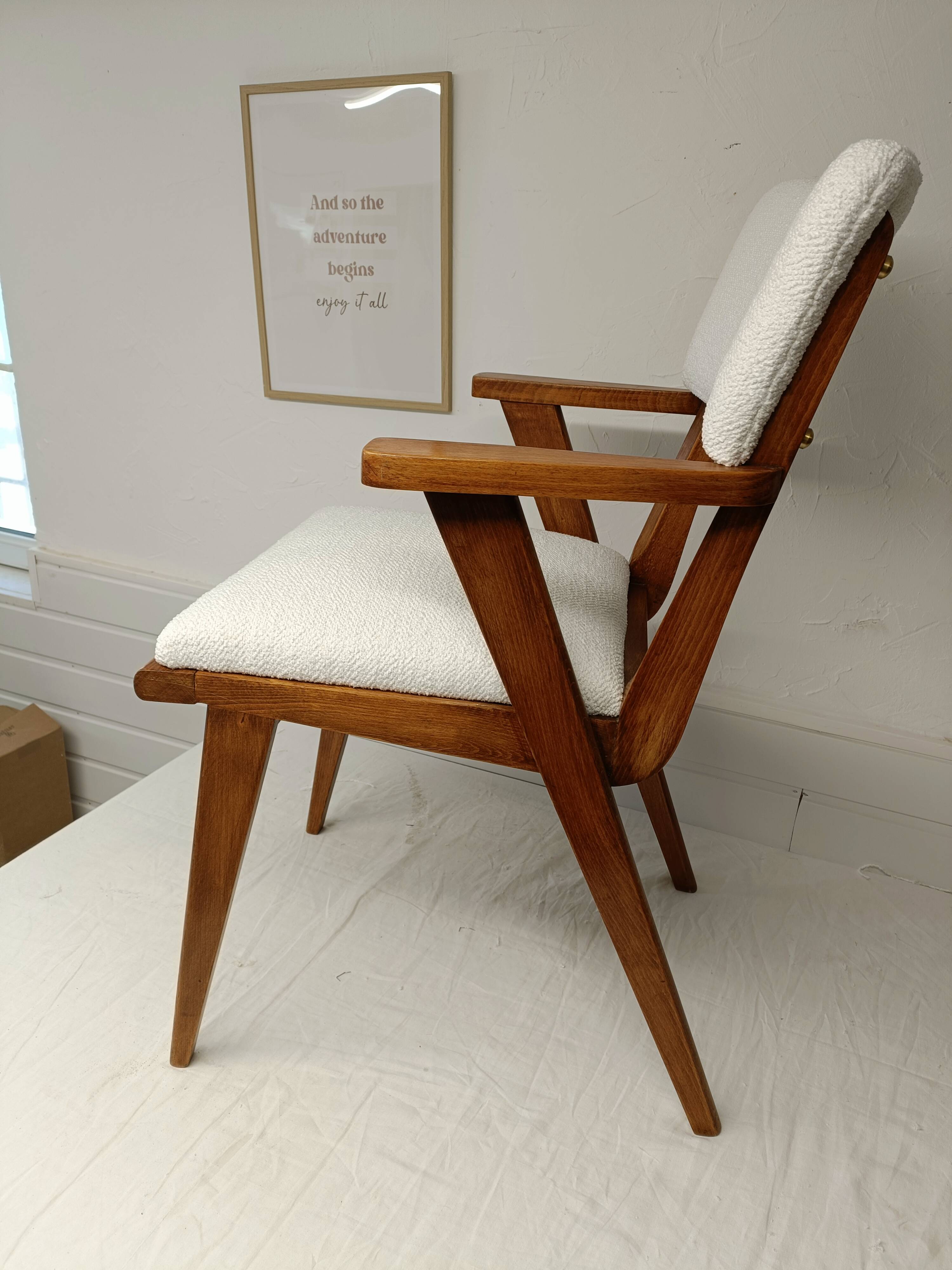 Set of 2 50s style chairs refurbished