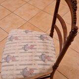 Antique Louis-Philippe chair in solid wood, 19th century, with restored seat.