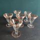 Ensemble de six verres français vintage à liqueur