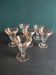 Set of six vintage French glasses for liquor