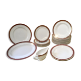 Service vaisselle Sarreguemines porcelaine opaque edwige
