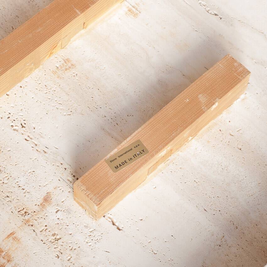 Large vintage travertine marble coffee table. Italy, 1980s