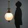 Vintage brass and glass pendant, Italy, 1960s