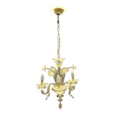 Venetian Murano Glass Chandelier 3 Lights 1960’s 