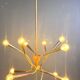 Mid-century Italian brass chandelier, 1960s