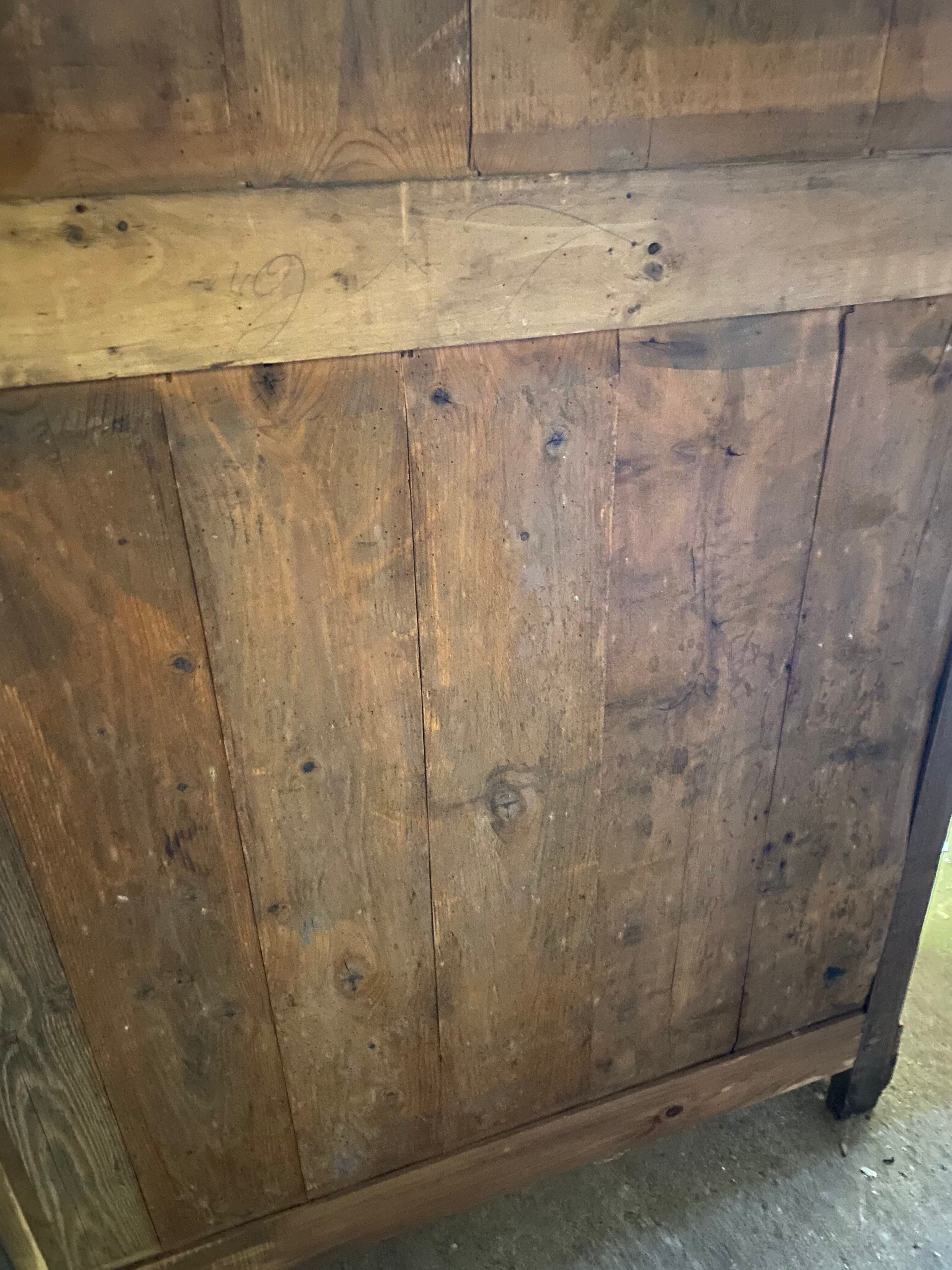 Large old pine cabinet