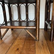 Pair of rattan shelves from the 70s
