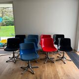 9 swivel chairs assigned to Osvaldo Borsani – Modus model for